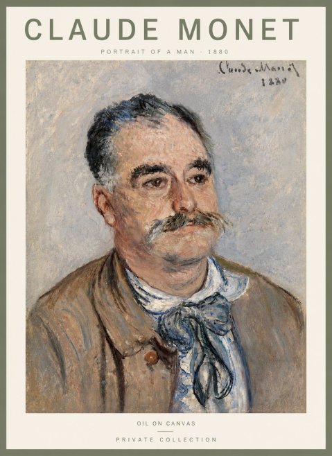 Monet Portrait of a Man No5 - Póster