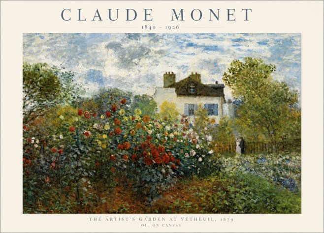 Monet The Artist's Garden at Vétheuil, 1879 No2 - Póster