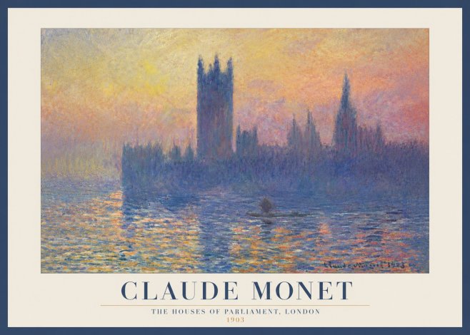 Monet The Houses of Parliament, London II No3 - Póster