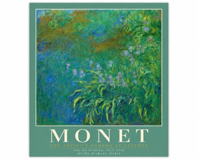 Monet The Artist's Garden at Giverny No2 - Póster