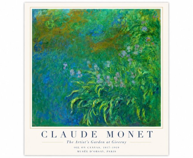Monet The Artist's Garden at Giverny No3 - Póster