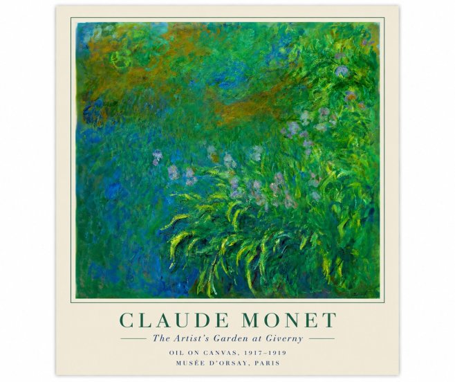 Monet The Artist's Garden at Giverny No6 - Póster