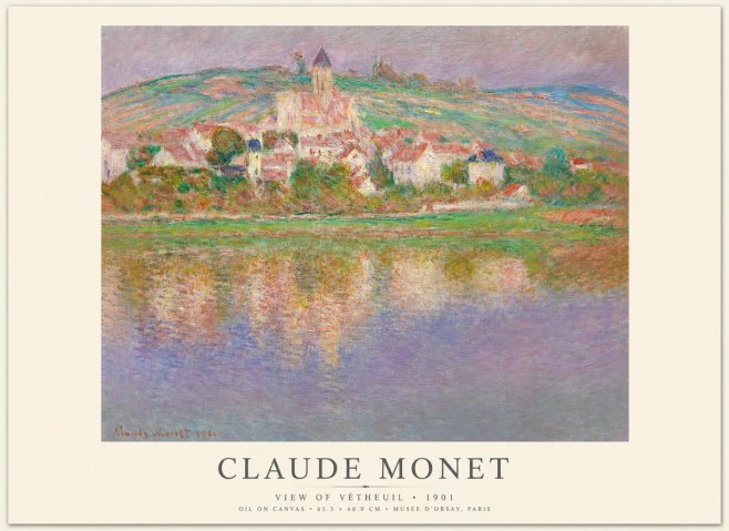 Monet View of Vétheuil I No1 - Póster