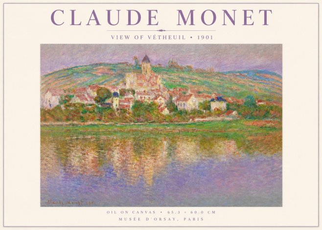 Monet View of Vétheuil I No4 - Póster