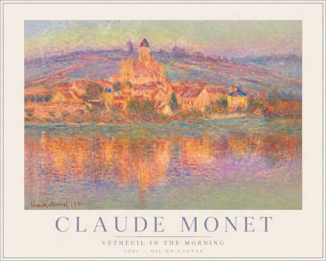 Monet Vétheuil in the Morning No5 - Póster