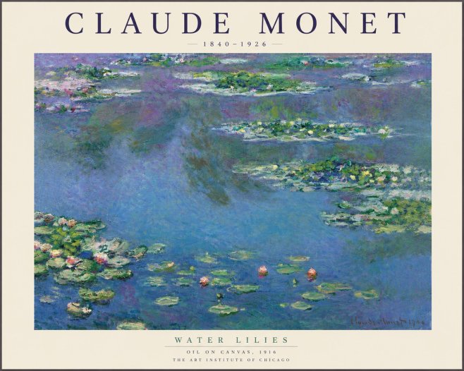 Monet Water Lilies I No4 - Póster