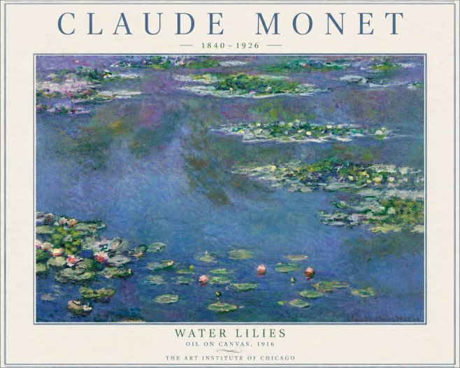 Monet Water Lilies I No6 - Póster