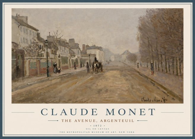 Monet The Avenue, Argenteuil No2 - Póster