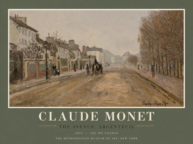 Monet The Avenue, Argenteuil No6 - Póster