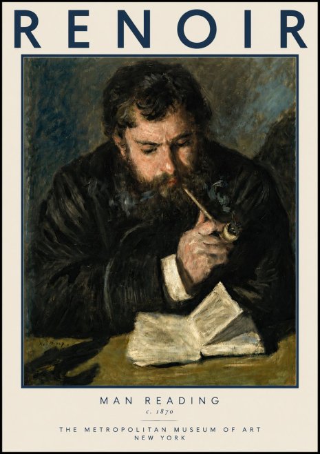 Renoir Man Reading No3 - Póster