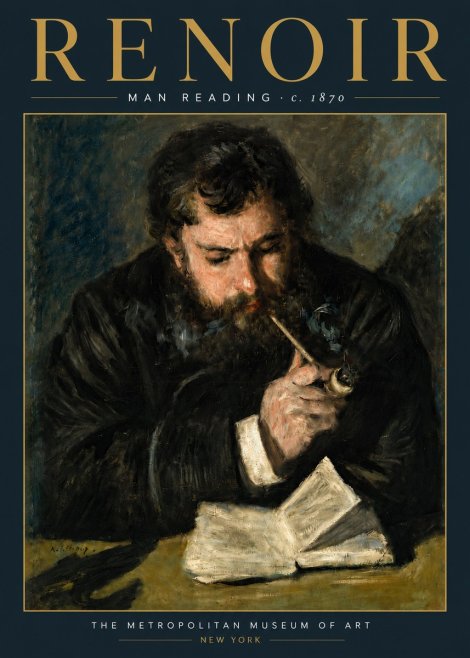 Renoir Man Reading No5 - Póster