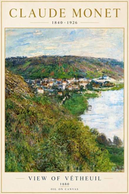 Monet View of Vétheuil II No6 - Póster