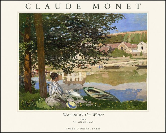 Monet Woman by the Water No1 - Póster