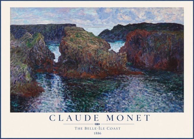 Monet The Belle-île Coast No4 - Póster