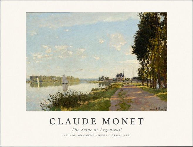 Monet The Seine at Argenteuil No1 - Póster