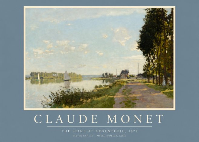 Monet The Seine at Argenteuil No2 - Póster