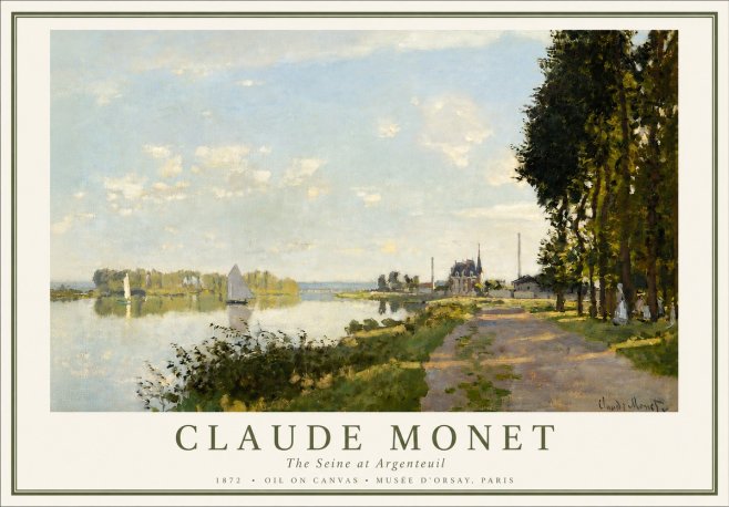 Monet The Seine at Argenteuil No3 - Póster