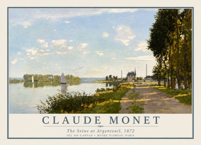 Monet The Seine at Argenteuil No5 - Póster