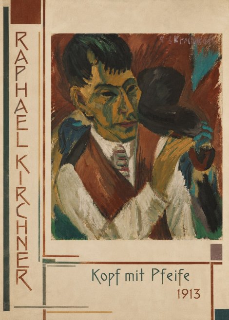 Raphael Kirchner Kopf Mit Pfeife No2 - Póster