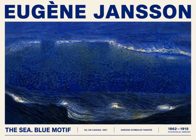 Eugène Jansson The Sea. Blue Motif No5 - Póster
