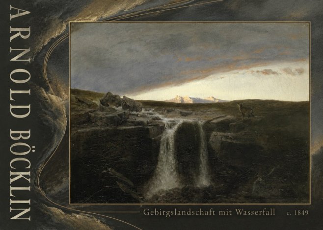 Arnold Böcklin Gebirgslandschaft Mit Wasserfall No5 - Póster