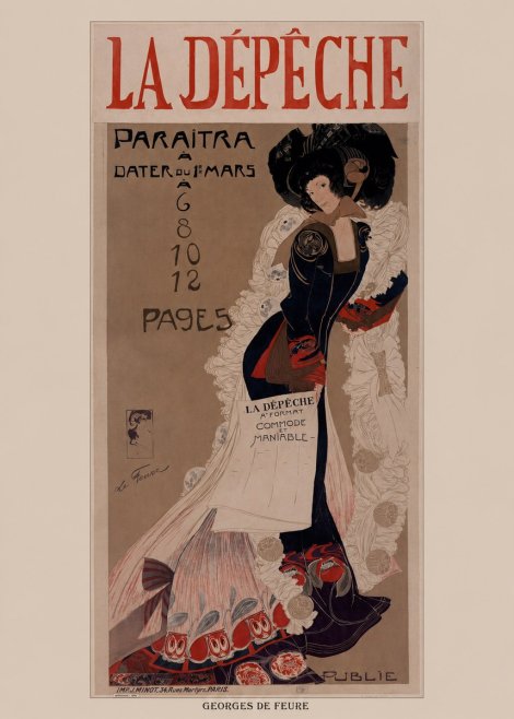 Georges de Feure La Dépêche - Han D'islande No4 - Póster
