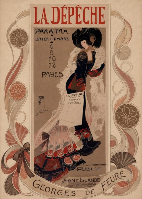Georges de Feure La Dépêche - Han D'islande No6 - Póster