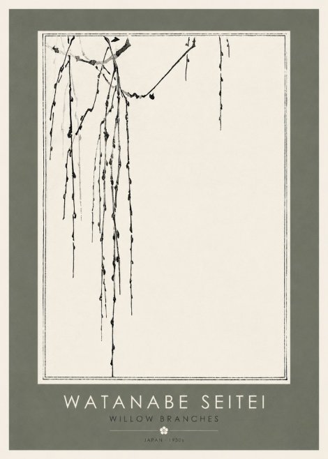 Watanabe Seitei Willow Branches I No2 - Póster