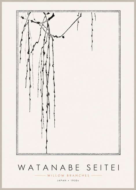 Watanabe Seitei Willow Branches I No3 - Póster