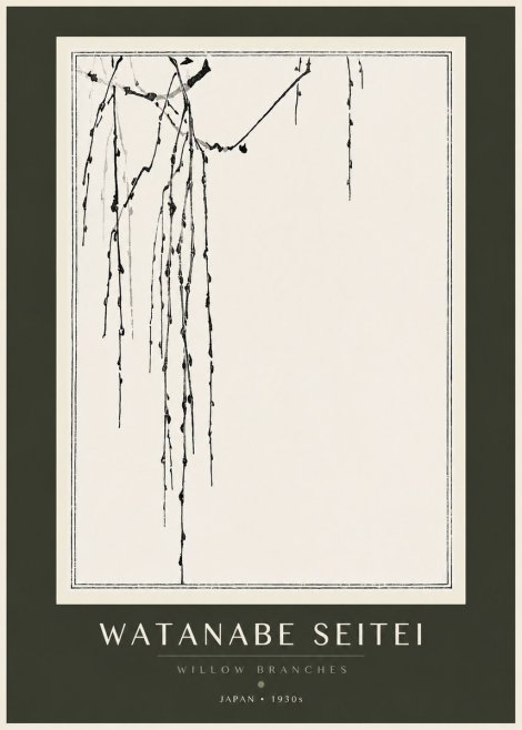 Watanabe Seitei Willow Branches I No4 - Póster