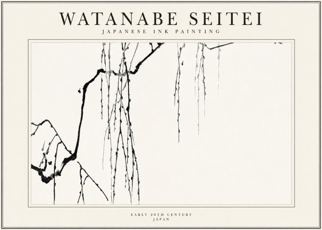 Watanabe Seitei Willow Branches II No1 - Póster