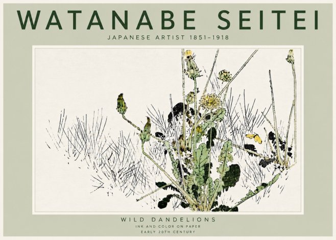 Watanabe Seitei Wild Dandelions No6 - Póster