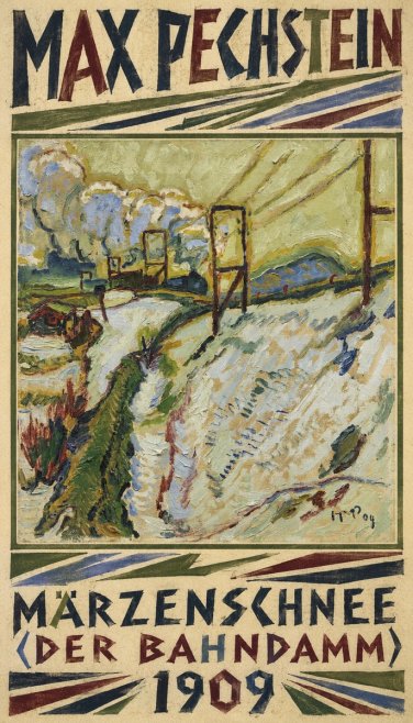 Max Pechstein Märzenschnee (Der Bahndamm) 1909 No1 - Póster