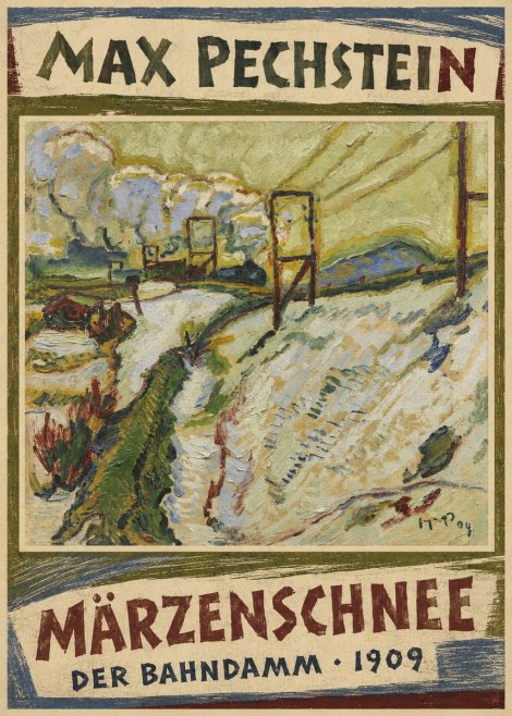 Max Pechstein Märzenschnee (Der Bahndamm) 1909 No4 - Póster