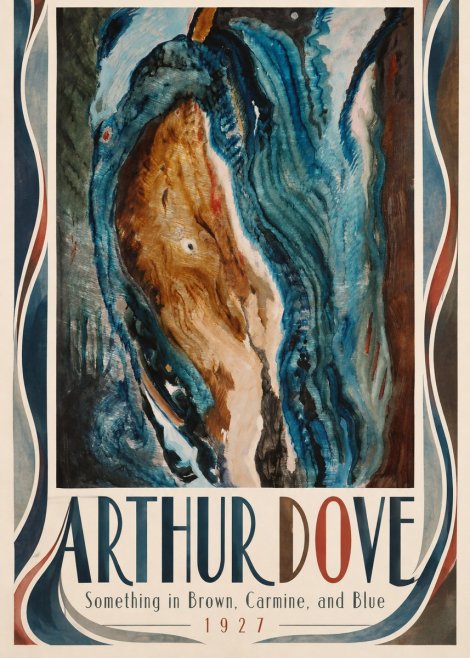 Arthur Dove Something in Brown, Carmine, and Blue No3 - Póster