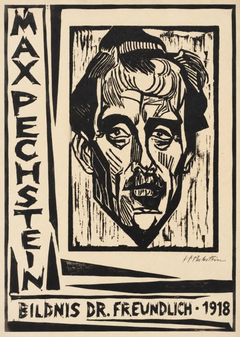Max Pechstein Bildnis Dr. Freundlich • 1918 No2 - Póster
