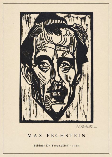 Max Pechstein Bildnis Dr. Freundlich • 1918 No3 - Póster