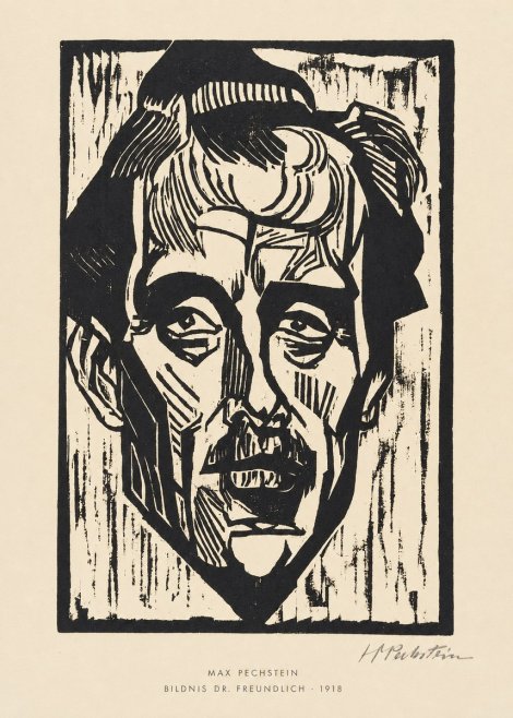 Max Pechstein Bildnis Dr. Freundlich • 1918 No5 - Póster