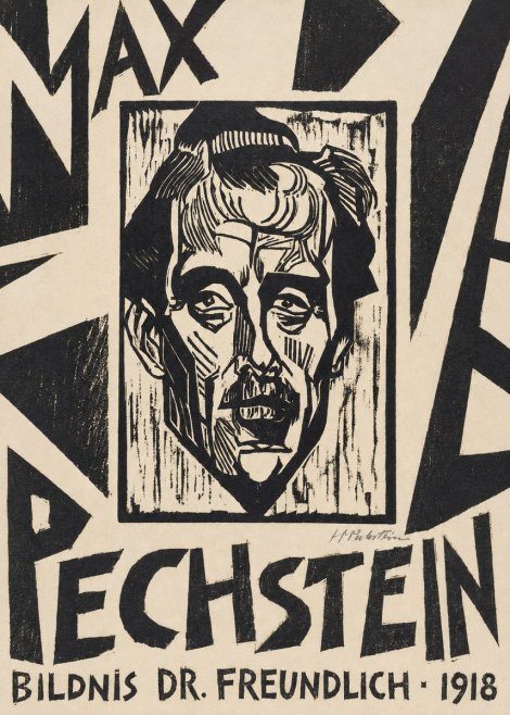 Max Pechstein Bildnis Dr. Freundlich • 1918 No6 - Póster