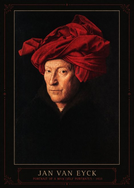 Jan van Eyck Portrait of a Man (Self Portrait?) No3 - Póster