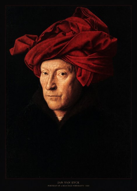 Jan van Eyck Portrait of a Man (Self Portrait?) No5 - Póster