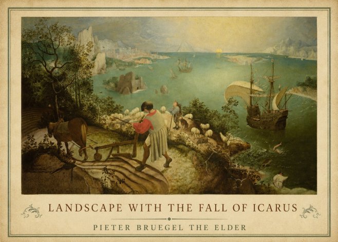 Pieter Bruegel Landscape with the Fall of Icarus II No1 - Póster