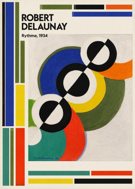 Robert Delaunay Rythme, 1934 No2 - Póster