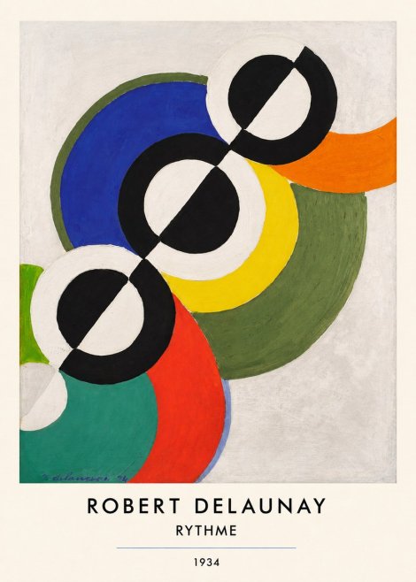 Robert Delaunay Rythme, 1934 No5 - Póster