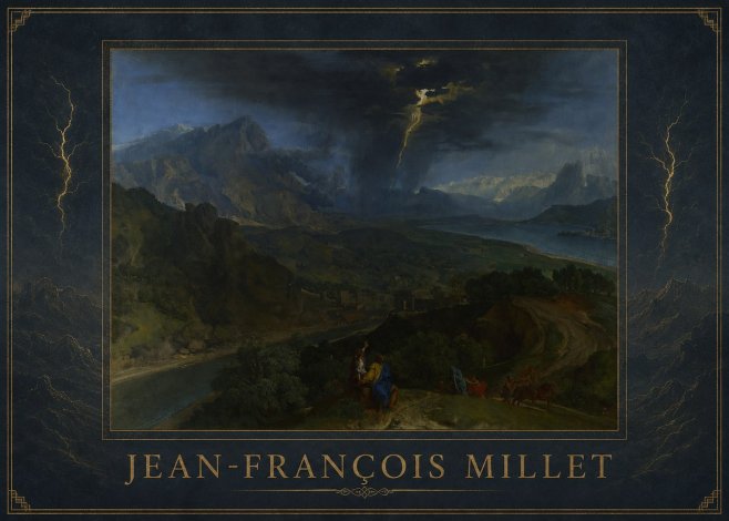 Jean-François Millet The Thunderbolt No1 - Póster