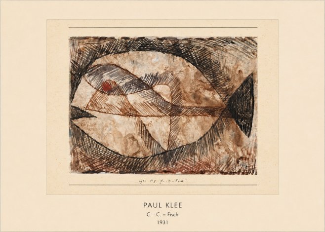 Paul Klee C. - C. = Fisch No3 - Póster