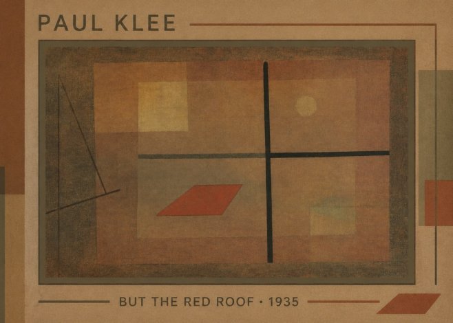 Paul Klee But the Red Roof No1 - Póster