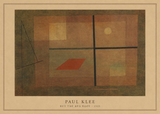 Paul Klee But the Red Roof No3 - Póster