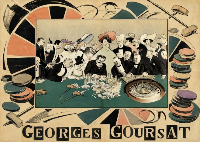 Georges Goursat At the Roulette Table No6 - Póster