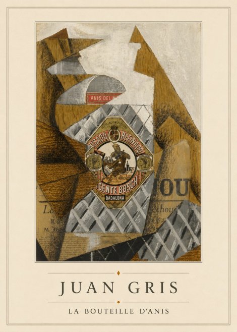 Juan Gris La Bouteille D'anis No4 - Póster